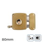 Serrure en applique EDM 85261 Doré Acier 80 x 94 mm Recouvrir