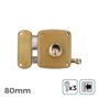 Serrure en applique EDM 85265 Doré Acier 80 x 94 mm Recouvrir