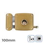 Serrure en applique EDM 85266 Doré Acier 100 x 94 mm Recouvrir