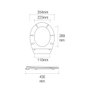 EDM Product Abattant WC EDM 01511 Blanc PVC