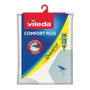 Vileda Confort plus Housse pour table à repasser 110x30 cm à 130x45 cm, coton/muletón/mousse, rose