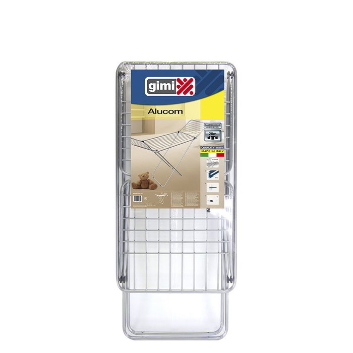 Séchoir Pliable Gimi Alucom X Legs Argenté Acier Aluminium (20 m) Séchoir Pliable Gimi Alucom X Legs Argenté Acier Aluminium (20 m)