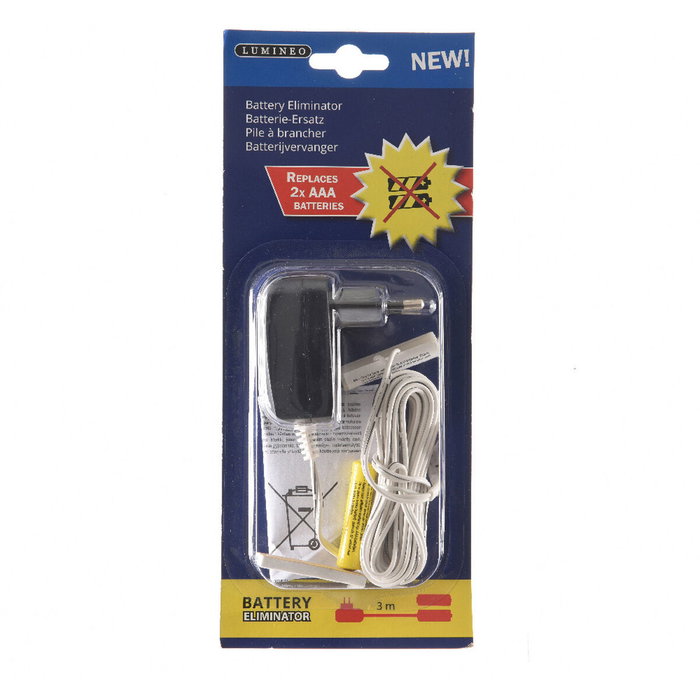 Éliminateur de piles Lumineo Intérieurs 2 x AAA Éliminateur de piles Lumineo Intérieurs 2 x AAA