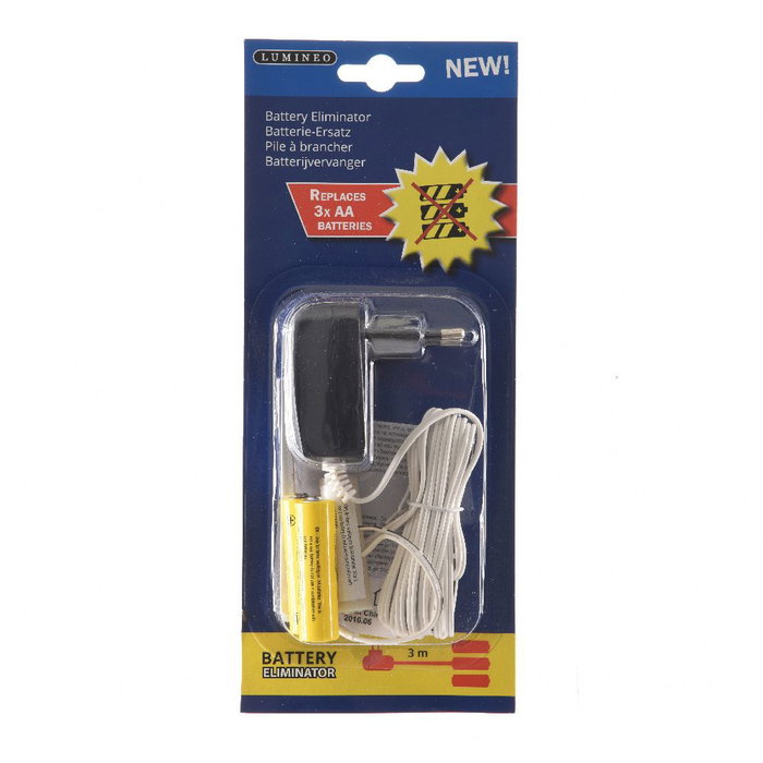Éliminateur de piles Lumineo 220-240 V AA Intérieurs 4,5 V 3 x AA (3 Unités) Éliminateur de piles Lumineo 220-240 V AA Intérieurs 4,5 V 3 x AA (3 Unités)