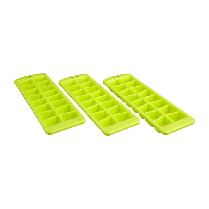 Basic & Co Lot de 3 bacs à glaçons en polypropylène 25 x 8,5 x 3,7 cm couleurs assorties Basic & Co Lot de 3 bacs à glaçons en polypropylène 25 x 8,5 x 3,7 cm couleurs assorties