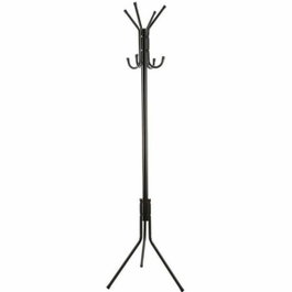 Basic & Co Porte-manteau sur pied noir avec 8 crochets, 172 x 48 cm