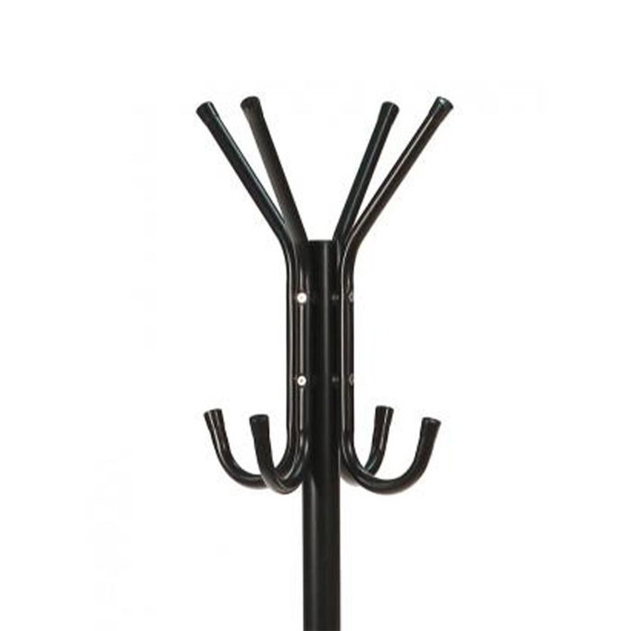Porte-manteau 8 Crochets Noir Aluminium (172 x 48 cm)