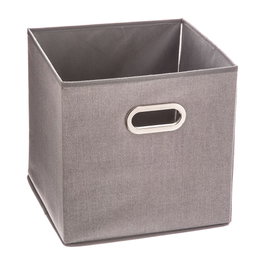 5Five Boîte de rangement gris clair pour étagère 31 x 31 cm en tissu