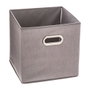 5Five Boîte de rangement gris clair pour étagère 31 x 31 cm en tissu