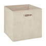 5Five Boîte de rangement pour étagère, beige, 31 x 31 x 31 cm, polypropylène et tissu