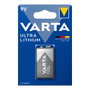 Varta Ultra Lithium Pile 9V 6LR61 - 1 Blister - Lithium non rechargeable - 26,5 x 17,5 x 48,5 mm