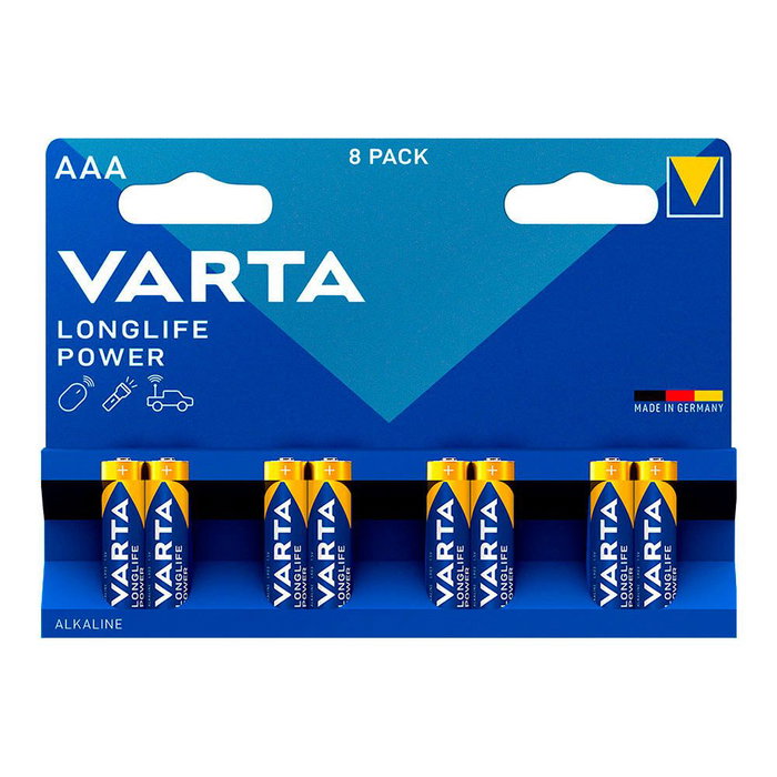 Varta Longlife Power AAA LR03, pack de 8 unités