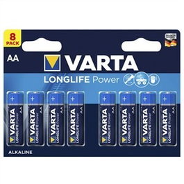 Varta 4906121418 - Piles alcalines Longlife Power AA LR06, pour jouets et appareils, boîte de 8