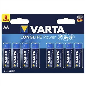 Varta 4906121418 - Piles alcalines Longlife Power AA LR06, pour jouets et appareils, boîte de 8 Varta 4906121418 - Piles alcalines Longlife Power AA LR06, pour jouets et appareils, boîte de 8