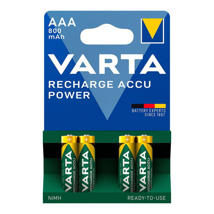Varta Accu Power AAA HR03 800 mAh - Pack de 4 piles rechargeables