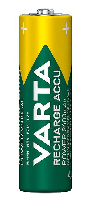 Varta HR06 AA 2600mAh - Piles rechargeables Ni-MH précargées - Lot de 4 unités - Accu Power Varta HR06 AA 2600mAh - Piles rechargeables Ni-MH précargées - Lot de 4 unités - Accu Power
