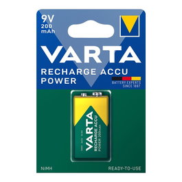 Varta Recharge Accu Power Pile rechargeable 9V NiMH 200mAh - Modèle 7HR9V - Réf. 6LP3146 (1 pièce)