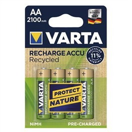 Varta 56816101404 - Piles rechargeables Ni-MH AA 2100mAh 4 unités, préchargées, Ready-to-Use, à faible autodécharge, avec 11% de matériaux recyclés
