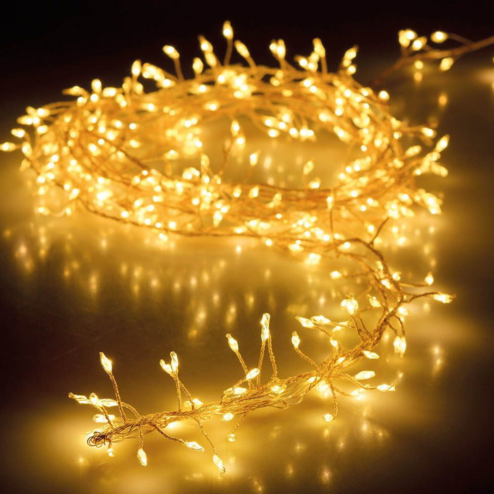 BigBuy Christmas Guirlande lumineuse LED Blanc tendre 1,5 m