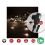 Barrière lumineuse LED EDM 71483 Icicle Easy-Connect 100 W 0,72 W Lumière chaude Vert tendre 200 x 50 cm Blanc