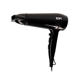 Edm Secateur de cheveux 2000W Noir - Professionnel avec 3 températures et buse de précision
