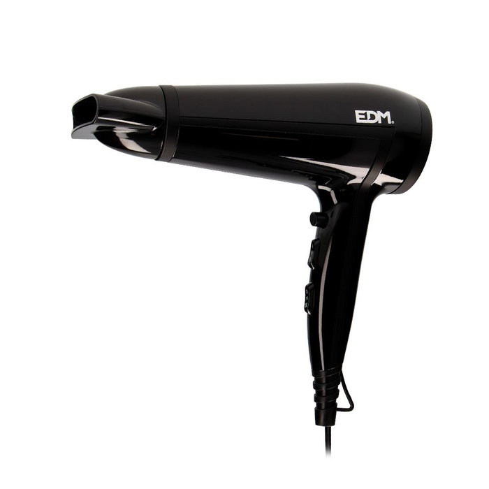 Edm Secateur de cheveux 2000W Noir - Professionnel avec 3 températures et buse de précision Edm Secateur de cheveux 2000W Noir - Professionnel avec 3 températures et buse de précision