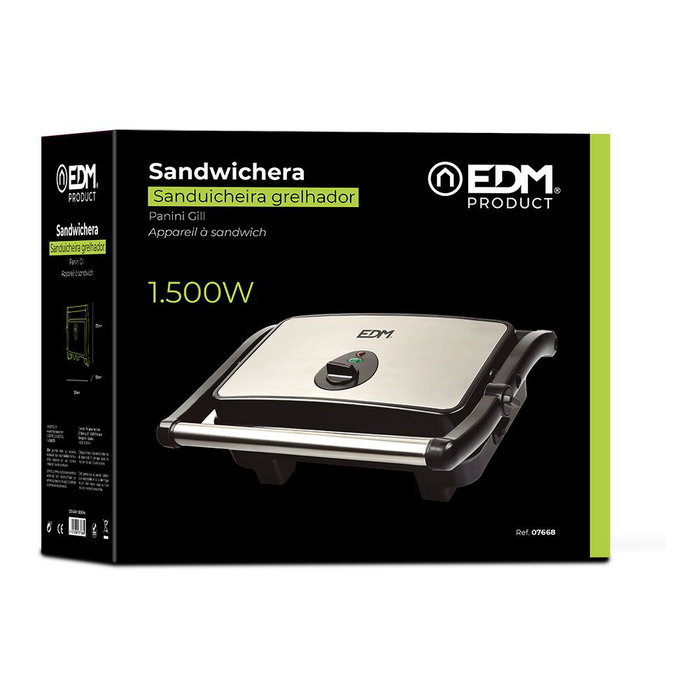 Machine à sandwich EDM 07668 1600 W Multicouleur Machine à sandwich EDM 07668 1600 W Multicouleur