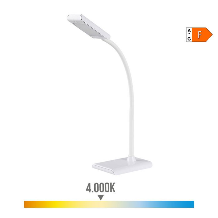 Edm Flexo LED Bureau 7W 400lm 4000K Blanc 13 x 9 x 33 cm Edm Flexo LED Bureau 7W 400lm 4000K Blanc 13 x 9 x 33 cm