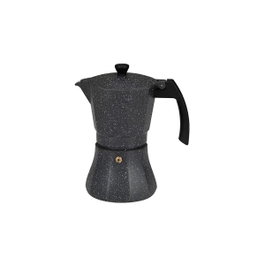 Gourmet Kitchen Cafetière en aluminium noir 6 tazas