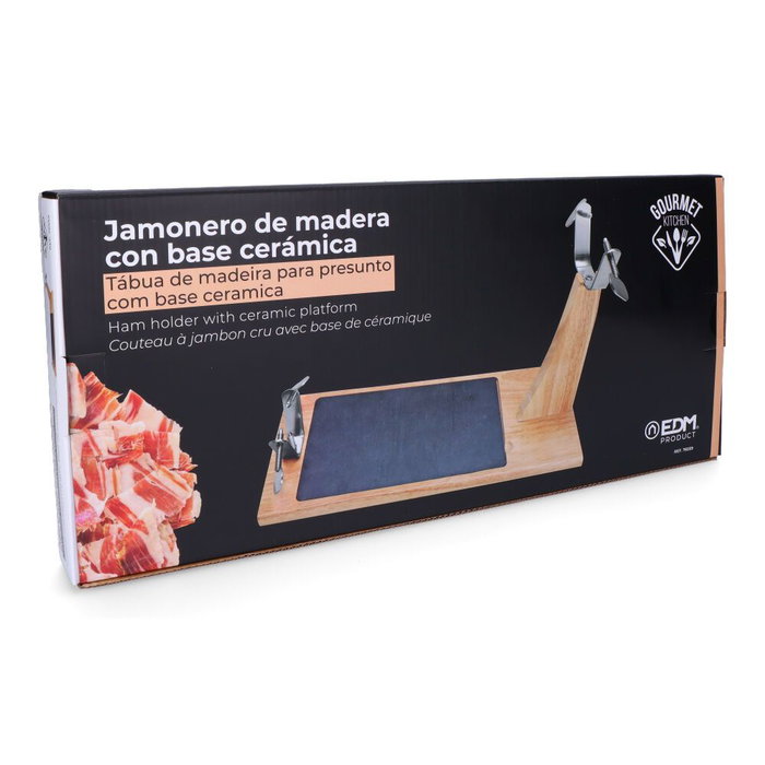 Jambonnier en Bois EDM Marron Bois Bois d'hévéa 30,5 x 43,8 cm Jambonnier en Bois EDM Marron Bois Bois d'hévéa 30,5 x 43,8 cm
