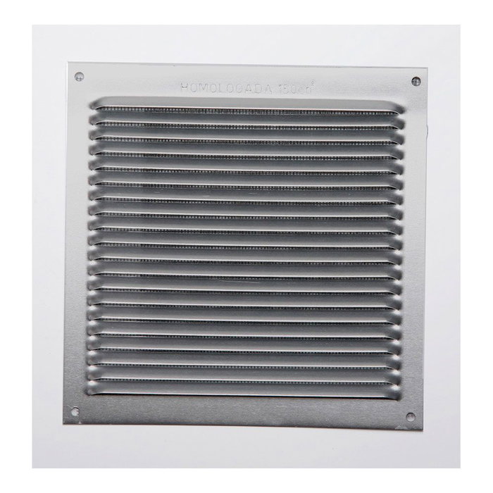 Fepre Grille de ventilation sans bord en aluminium 170x170mm, Cromado Fepre Grille de ventilation sans bord en aluminium 170x170mm, Cromado