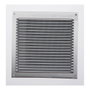 Fepre Grille de ventilation sans bord en aluminium 170x170mm, Cromado
