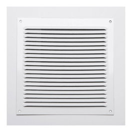 Fepre Rejilla de ventilación carrée en aluminium blanc lacqué 170 x 170 x 6 mm sans bordure