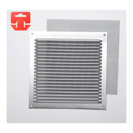 Fepre Rejilla de ventilación carrée en aluminium avec moustiquaire 170 x 170 x 6 mm