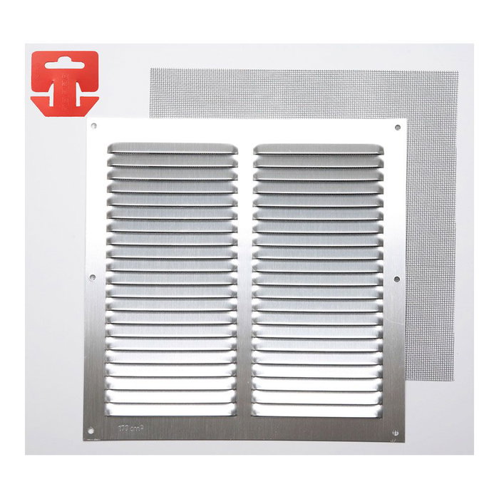 Grille de ventilation Fepre Chrome 25 x 25 mm Moustiquaire Grille de ventilation Fepre Chrome 25 x 25 mm Moustiquaire