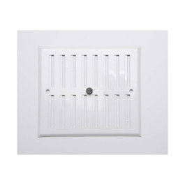 Fepre Rejilla de ventilación rectangulaire réglable en aluminium blanc 170 x 190 x 8 mm