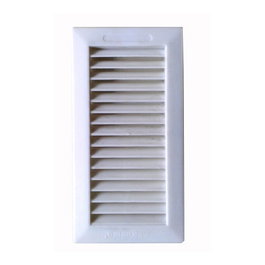 Fepre Rejilla de ventilación rectangulaire encastrable blanche avec moustiquaire 133 x 260 mm