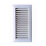 Fepre Grille de ventilation encastrable avec rebord 13,3x26cm et cadre blanc ABS