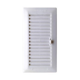 Fepre Rejilla de ventilación rectangulaire réglable en ABS blanc 133 x 260 mm