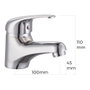 Mitigeur EDM 01160 Acier inoxydable Laiton 100 x 110 mm