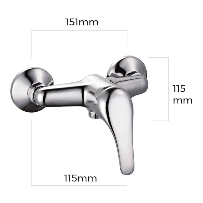 EDM Grifo monomando de ducha empotrado Saona chromé avec pommeau 3 fonctions laton et zinc 151x115x115 mm EDM Grifo monomando de ducha empotrado Saona chromé avec pommeau 3 fonctions laton et zinc 151x115x115 mm