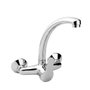 Edm Robinet de cuisine monocommande Saona, bec haut encastré, chromé, corps en laiton, débit 24-26 L/min