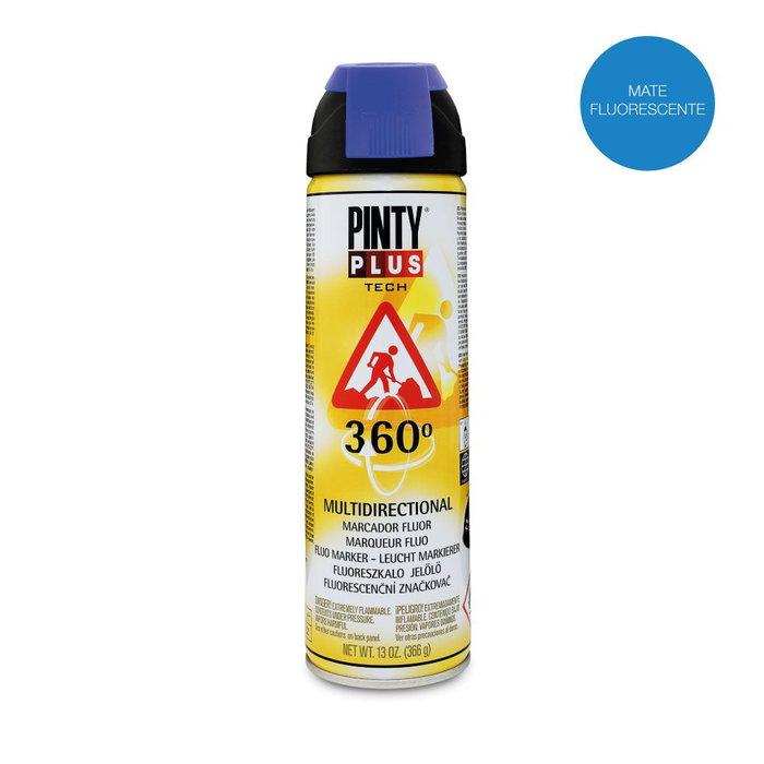 Peinture en spray Pintyplus Tech T118 360º Bleu 500 ml Peinture en spray Pintyplus Tech T118 360º Bleu 500 ml