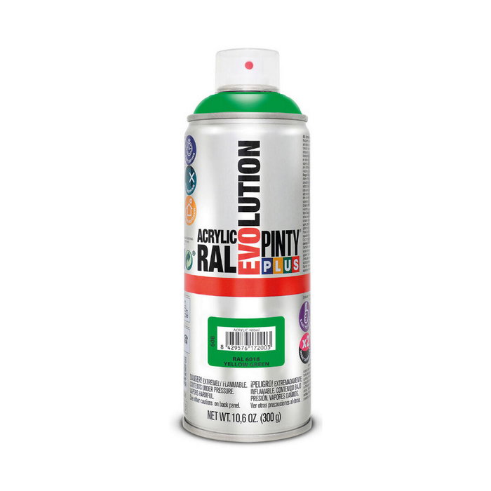 Peinture en spray Pintyplus Evolution RAL 6018 400 ml Yellow Green Peinture en spray Pintyplus Evolution RAL 6018 400 ml Yellow Green