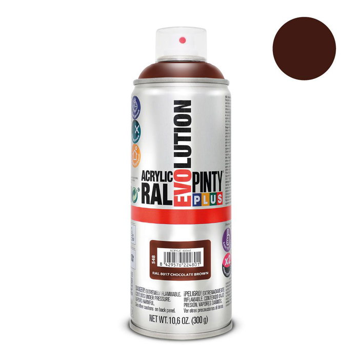 Peinture en spray Pintyplus Evolution RAL 8017 300 ml Chocolat Peinture en spray Pintyplus Evolution RAL 8017 300 ml Chocolat