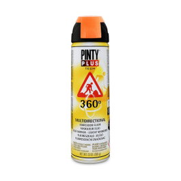 Pinty Plus Marqueur Fluorescent Orange 500 ml avec Valve 360°
