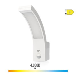 Edm Aplique LED extérieur avec capteur de mouvement 10W 1654lm 4000K IP54 6,6 x 18,8 x 25 cm
