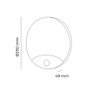 Edm Aplique LED rond avec détecteur de mouvement 13W 1850lm 4000K IP44 ø25 x 4,9cm Blanc