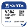 Varta V384 Pile bouton argent SR41 1,55 V Ø7,9 x 3,6 mm 40 mAh Non rechargeable Blister