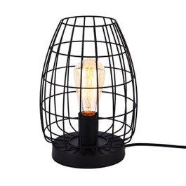 Edm Lampe de bureau en métal noir Ø20 x 27,5 cm